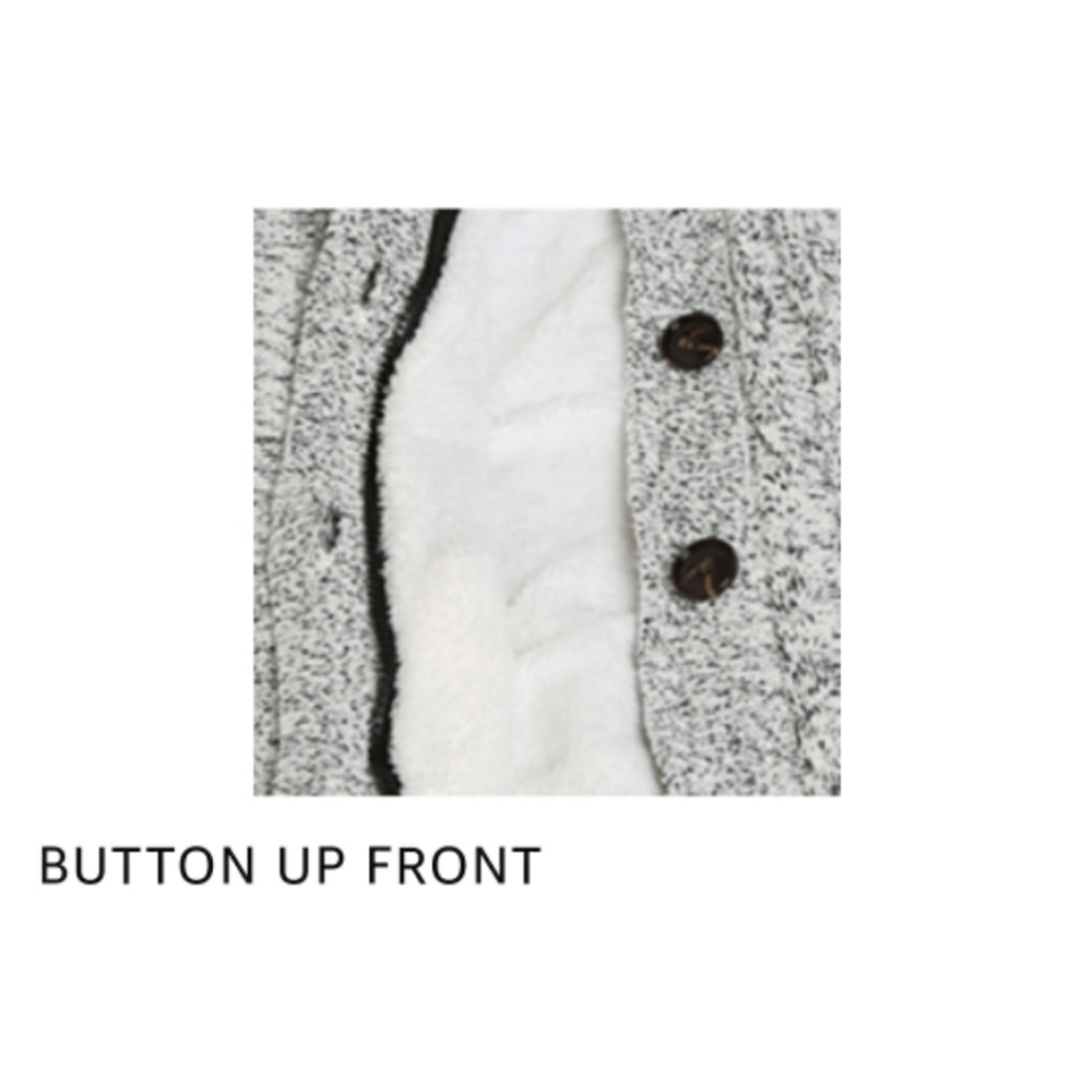 🆕️Hooded Knit Cardigans Button Cable Sweater Coat - Picture 9 of 11